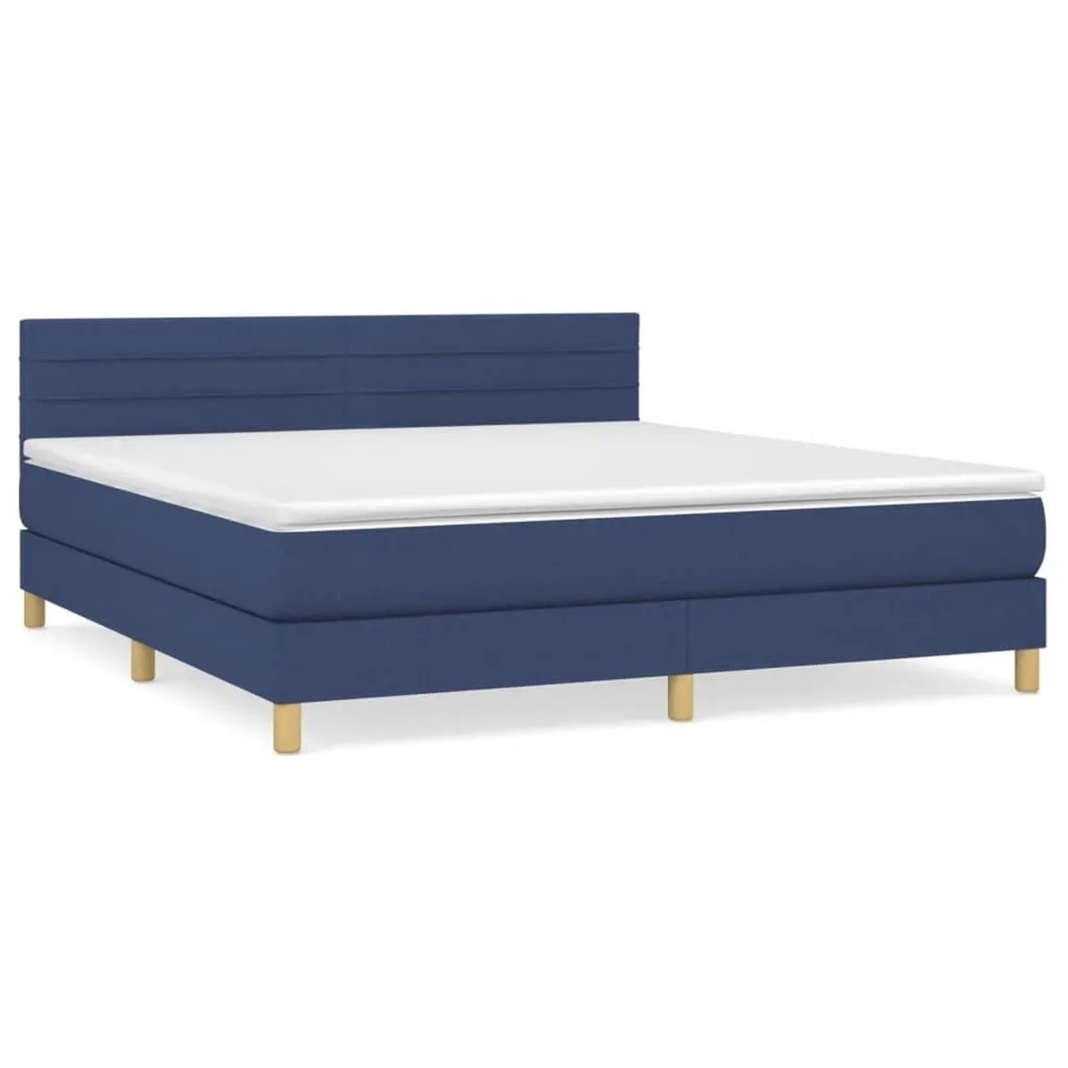 vidaXL Boxspringbett mit Matratze Blau 160x200 cm Stoff 3140711 günstig online kaufen