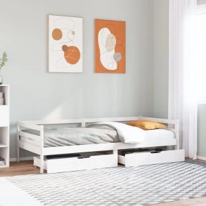 vidaXL Tagesbett mit Schubladen 90x200 cm Massivholz Kiefer 3302058