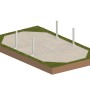 ALTANKA Holzpool Nemo 7,3x3,97 Höhe 1,45 m GRAU mit Liegefläche auf Rahmen ohne Betonierung BAS7305OSPU2+PLA305_5