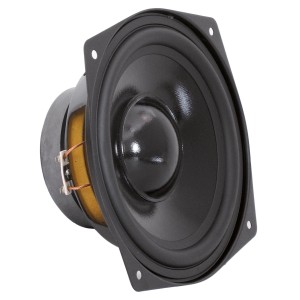 Dynavox DY131-9A Basslautsprecher, 130mm, 8 Ohm, mit schwarzer Polypropylen-Membran und Gummisicke.