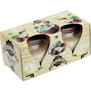 HS Candle Duftkerzen Creation 10er Pack Vanille Cocos im Karton.