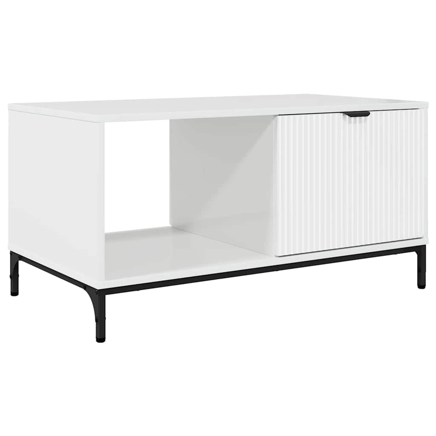 vidaXL Couchtisch Hochglanz-Weiß 90 x 49 x 46 cm Holzwerkstoff 883448 günstig online kaufen
