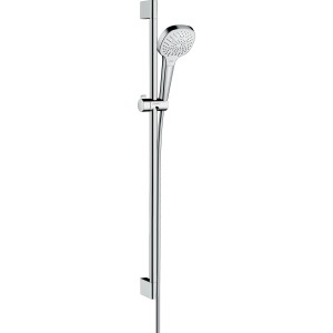 Hansgrohe Croma Select E Brauseset mit Brausestange (90cm), Handbrause in Weiß/Chrom.