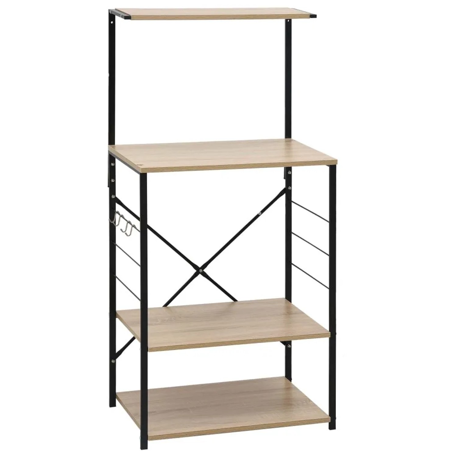 vidaXL Mikrowellenregal Schwarz Eiche 60x39,6x123 cm Holzwerkstoff 288239