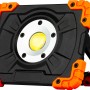 LED-Arbeitsleuchte Flood, 5W, mit Powerbank und USB-Kabel, schwarz-orange.