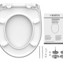 Schütte WC-Sitz Duroplast HG Magic Light mit Absenkautomatik und Montagezubehör.