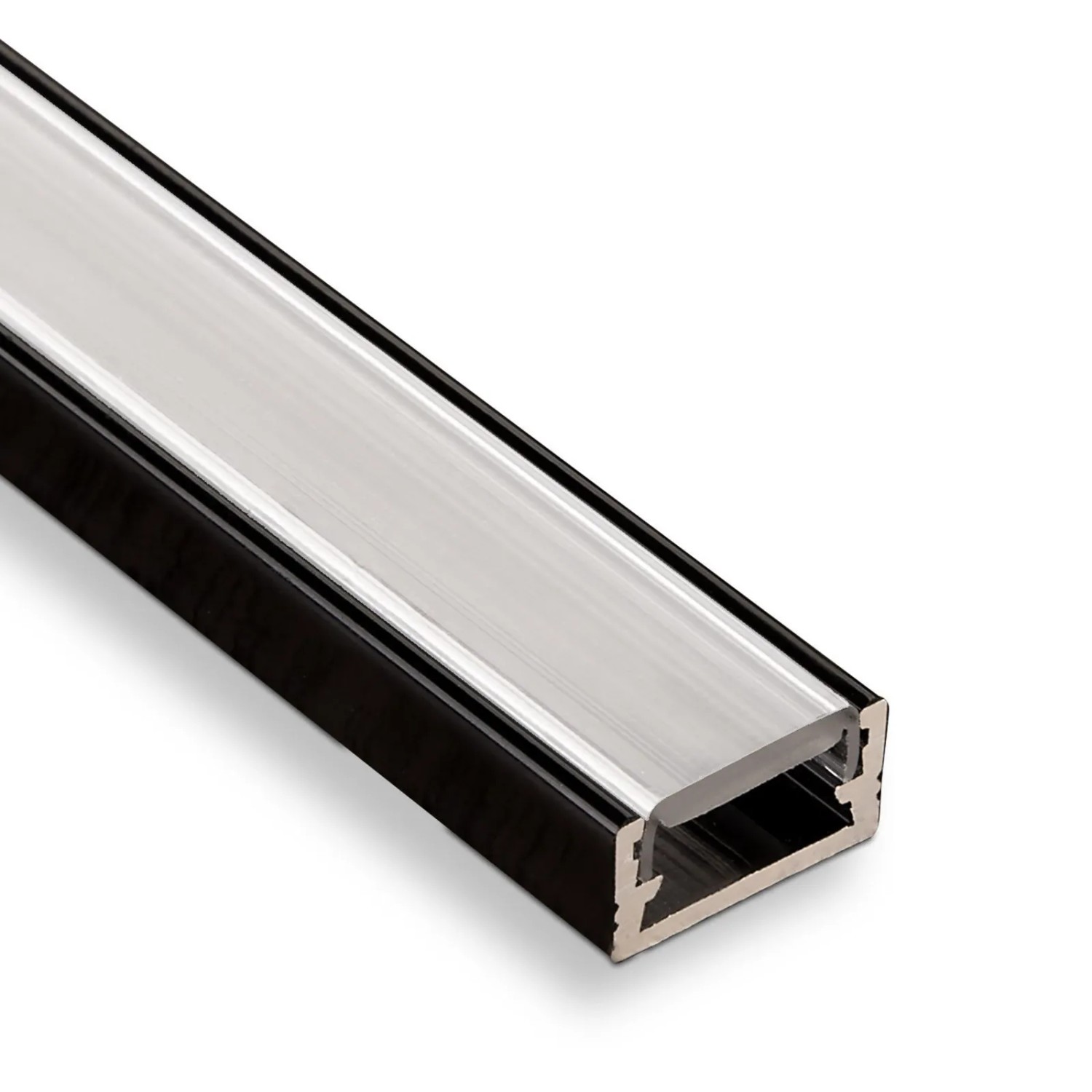 SOTECH LED Profil 11 Schwarz Aufbau Profil 2000 x 14 x 7 mm mit Opaler Abdeckung