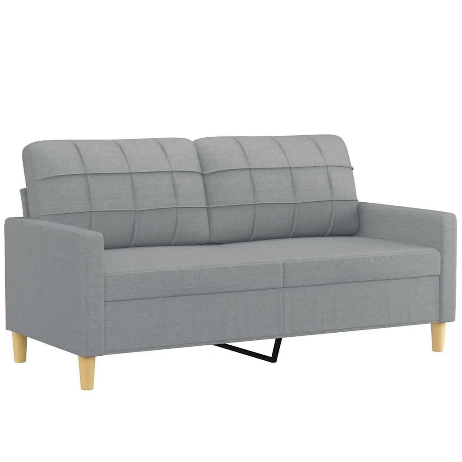 vidaXL 2-Sitzer-Sofa Hellgrau 140 cm Stoff 359091 günstig online kaufen