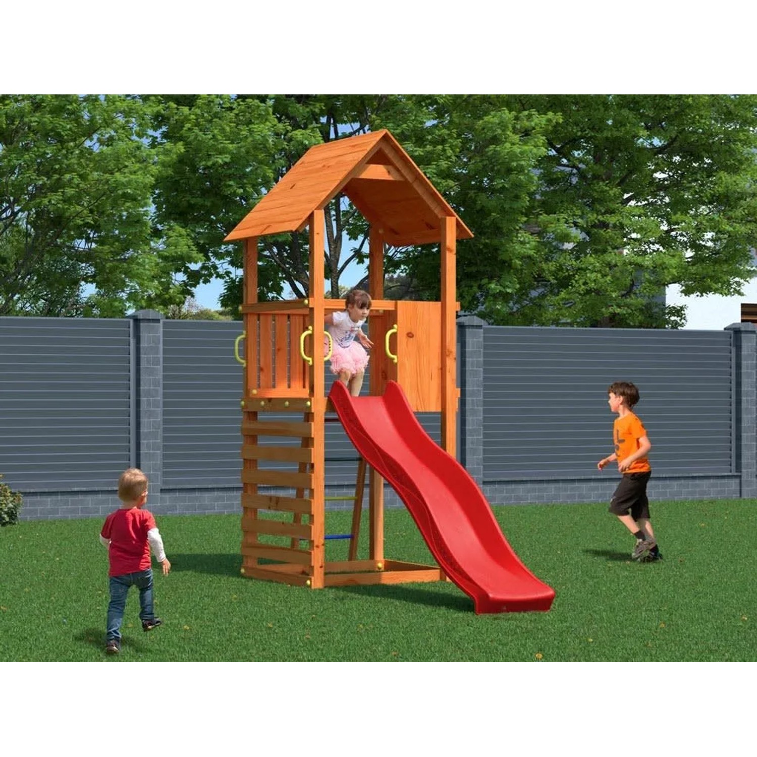 Belladoor Spielturm Bento 1 Teakfarben Imprägniert