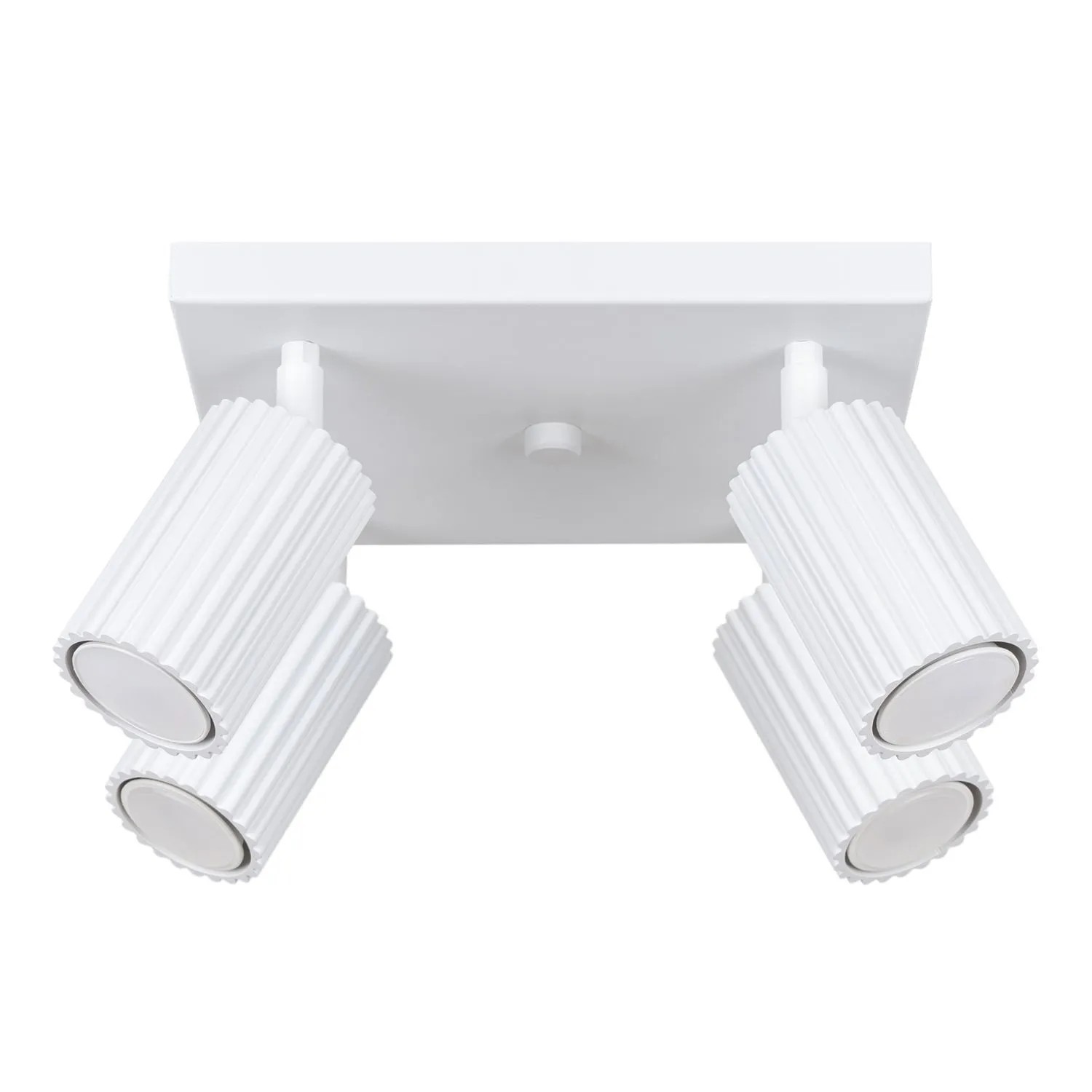 Licht-Erlebnisse Spot Strahler 4-Flammig GU10 25 CM Breit Aluminium Weiß Eckig Modern