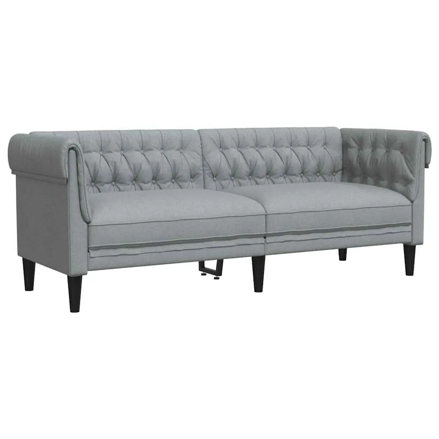 vidaXL Sofa Hellgrau 201,5 x 74,5 x 74,5 cm Polyester 42013010
