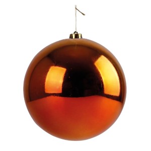 Lex Christbaumkugel Weihnachtskugel ⌀ 15 cm Baumschmuck Deko-Kugel Orange Glänzend