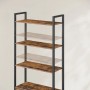 Vasagle Bücherregal, 159,5 cm hoch, braun-schwarz, mit offenen Regalen und Schrankfach.