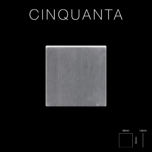 Gebürstete, graue Edelstahl Mosaikfliese der Serie ALLOY Cinquanta-S-S-MB.