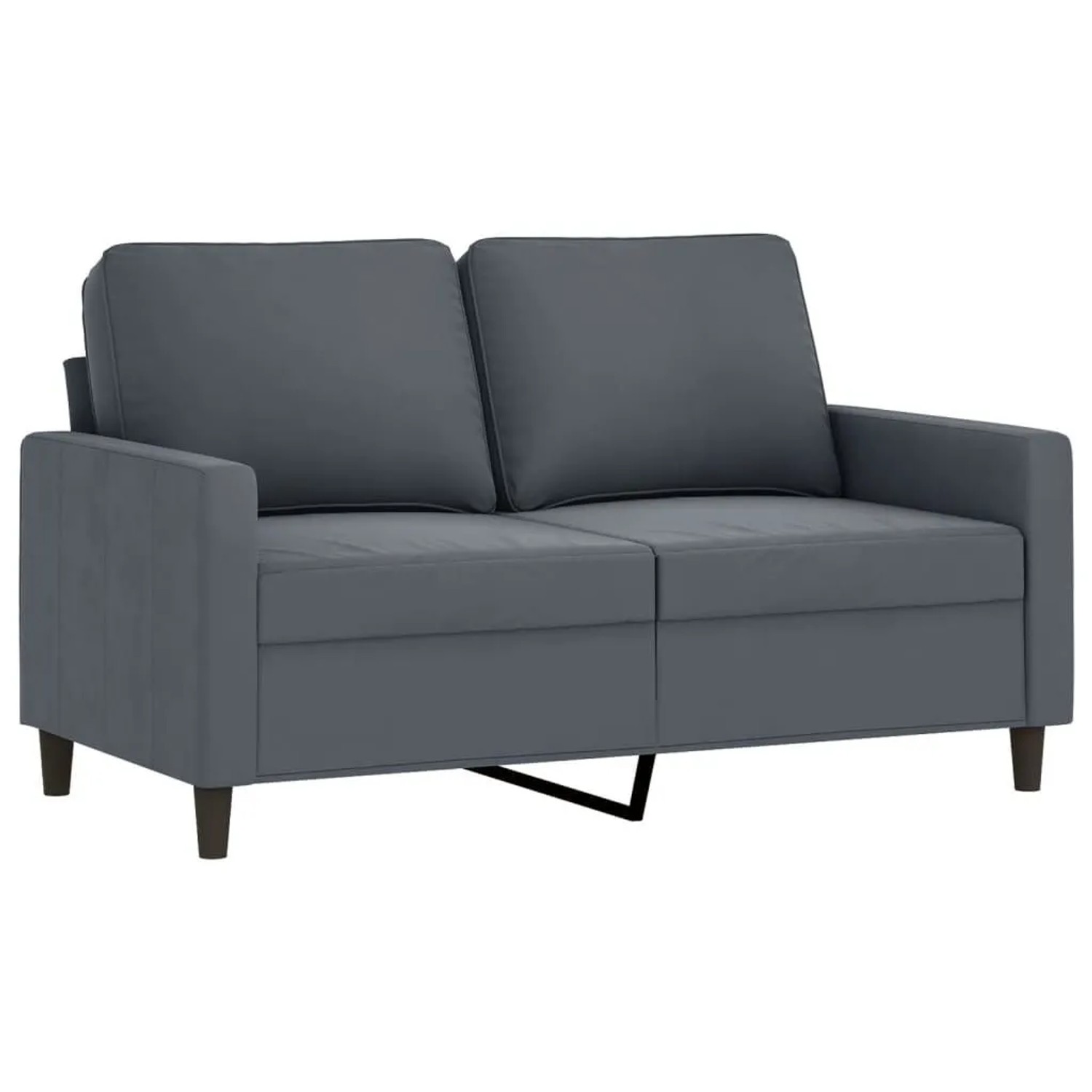 vidaXL 2-Sitzer-Sofa Dunkelgrau 120 cm Samt 359190 günstig online kaufen