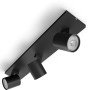 Schwarzer Philips LED-Spot myLiving Runner, 3-flammig, für Deckenmontage.