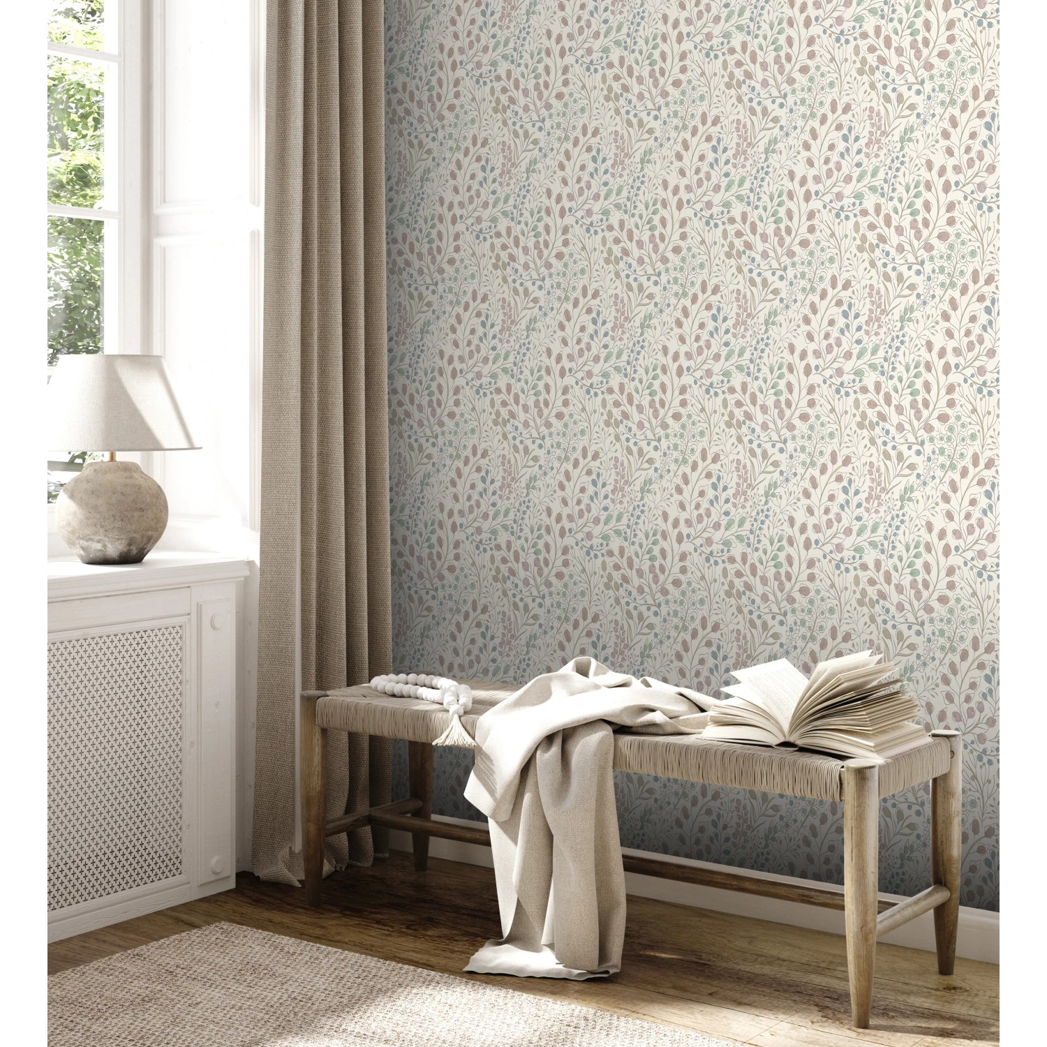 A.S. Création Vliestapete mit Blumenmuster in Weiß und Rosa für ein gemütliches Zuhause.