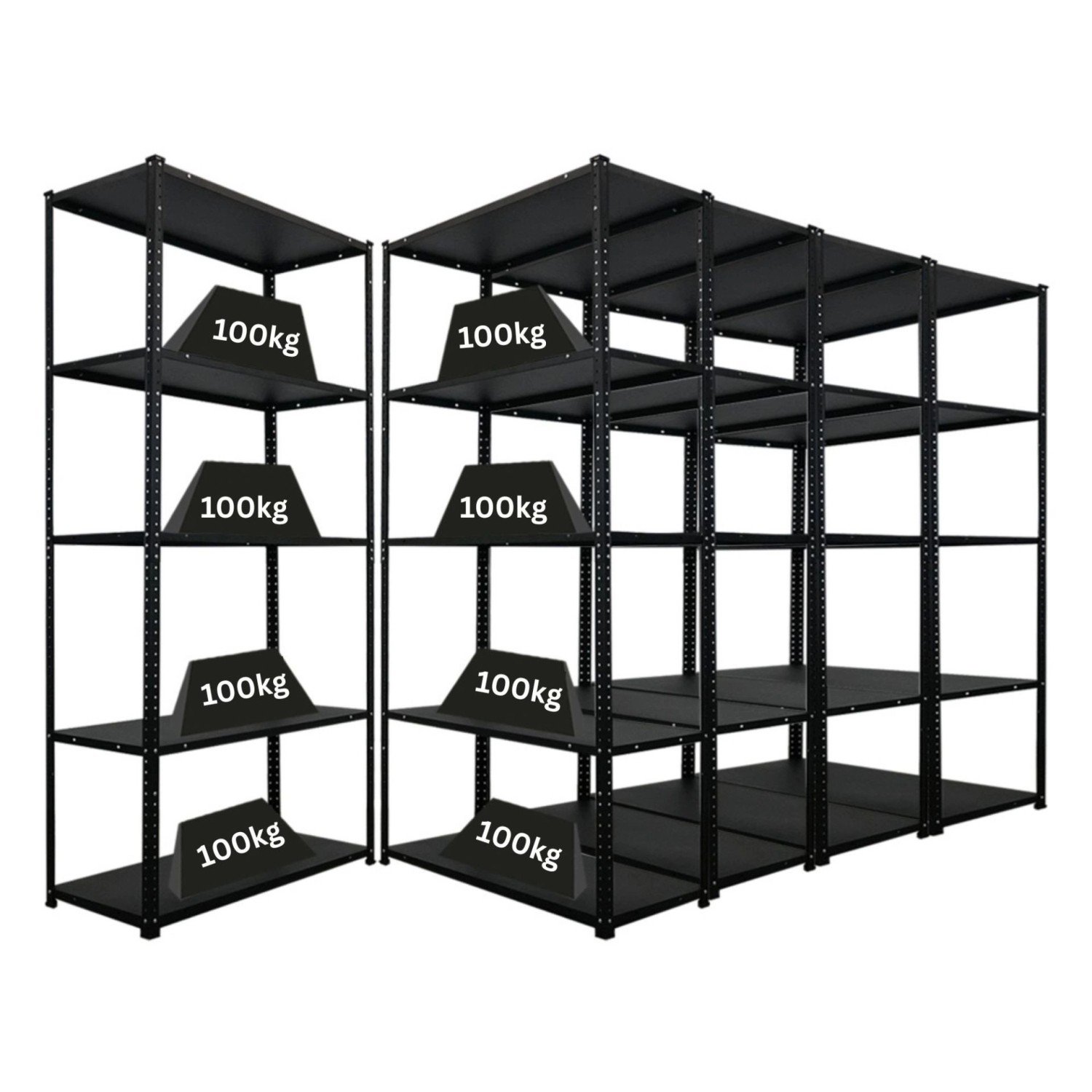 PROREGAL Mega Deal 5x Schraubregal Haldor HxBxT 180x90x40cm Fachlast 100 kg günstig online kaufen
