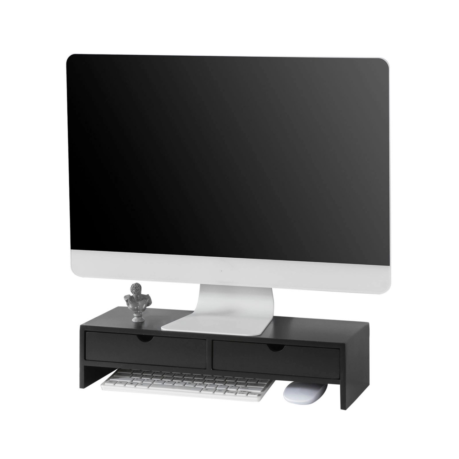 SoBuy Monitorständer mit 2 Schubladen Monitorerhöhung für Schreibtisch 47x1 günstig online kaufen