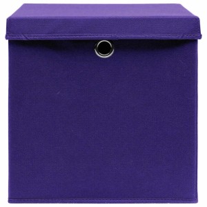 vidaXL Aufbewahrungsboxen mit Deckeln 10 Stk 28x28x28 cm Lila 325214