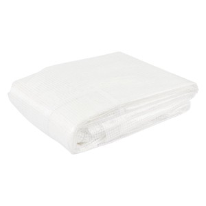 Weiße ECD Germany Gewächshaus Ersatzabdeckung 300x200x200 cm, gefaltet.