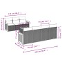 vidaXL 8-tlg. Garten-Sofagarnitur, beige Poly Rattan, mit Maßen. Ideal für Terrasse und Garten.