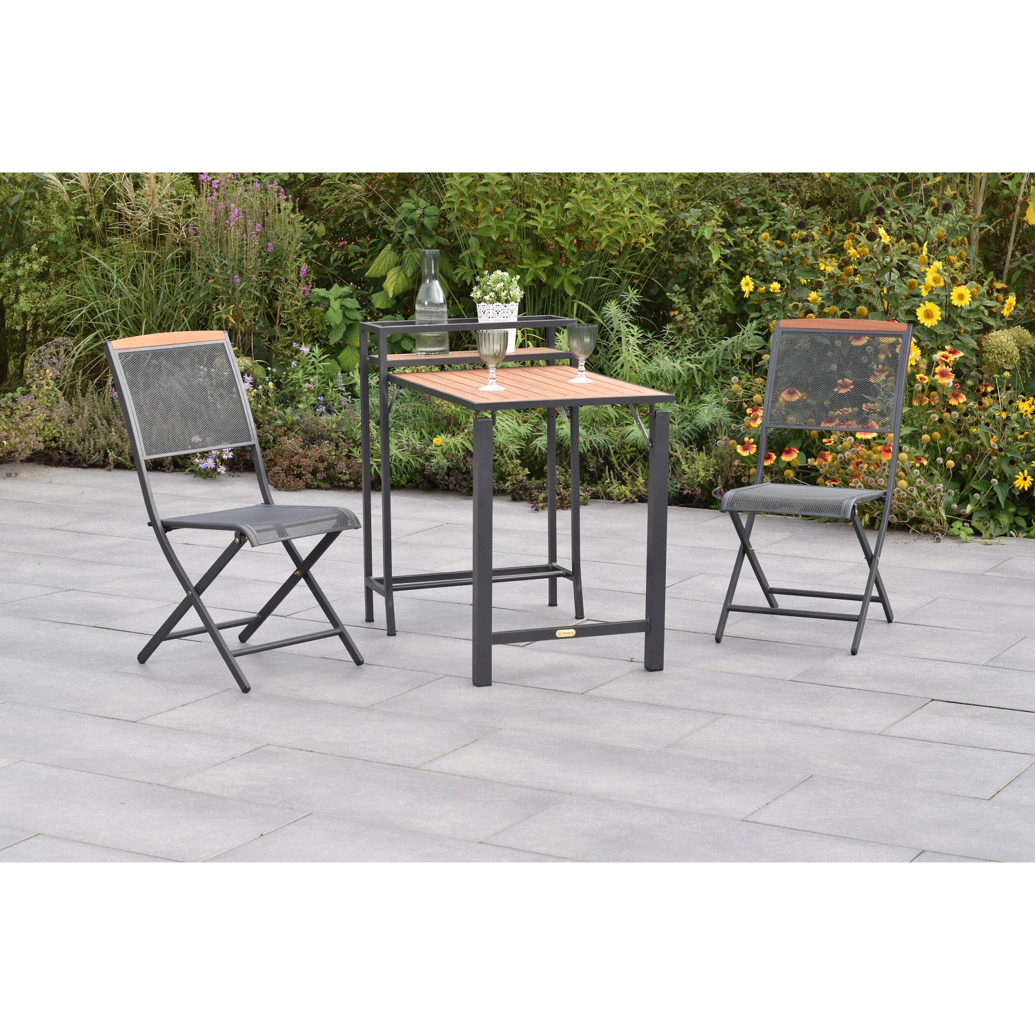 Merxx Patmos Set 3-tlg. 2 Klappsessel Balkonklappentisch günstig online kaufen