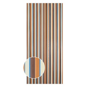 Streifenvorhang in Braun- und Beigetönen, 90x200 cm, ideal als Türvorhang oder Raumteiler.