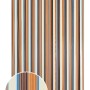 Streifenvorhang in Braun- und Beigetönen, 90x200 cm, ideal als Türvorhang oder Raumteiler.