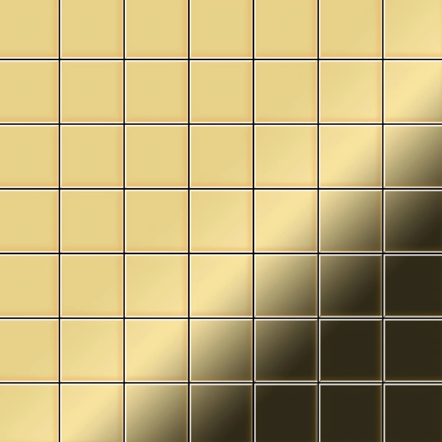 ALLOY Mosaik Fliese Massiv Metall Messing Gewalzt Gold 1,6mm Stark Attica-b günstig online kaufen