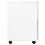 Weißer vidaXL Aktenschrank mit Rollen, 3 Schubladen, Stahl, 39x45x60 cm.