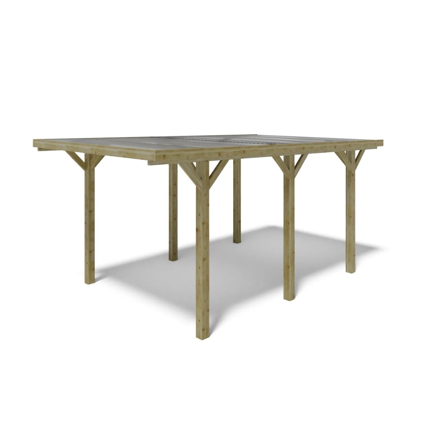 ALTANKA Carport Garagendach 3.04x5.12 m   15.56 m2   PVC Abdeckung