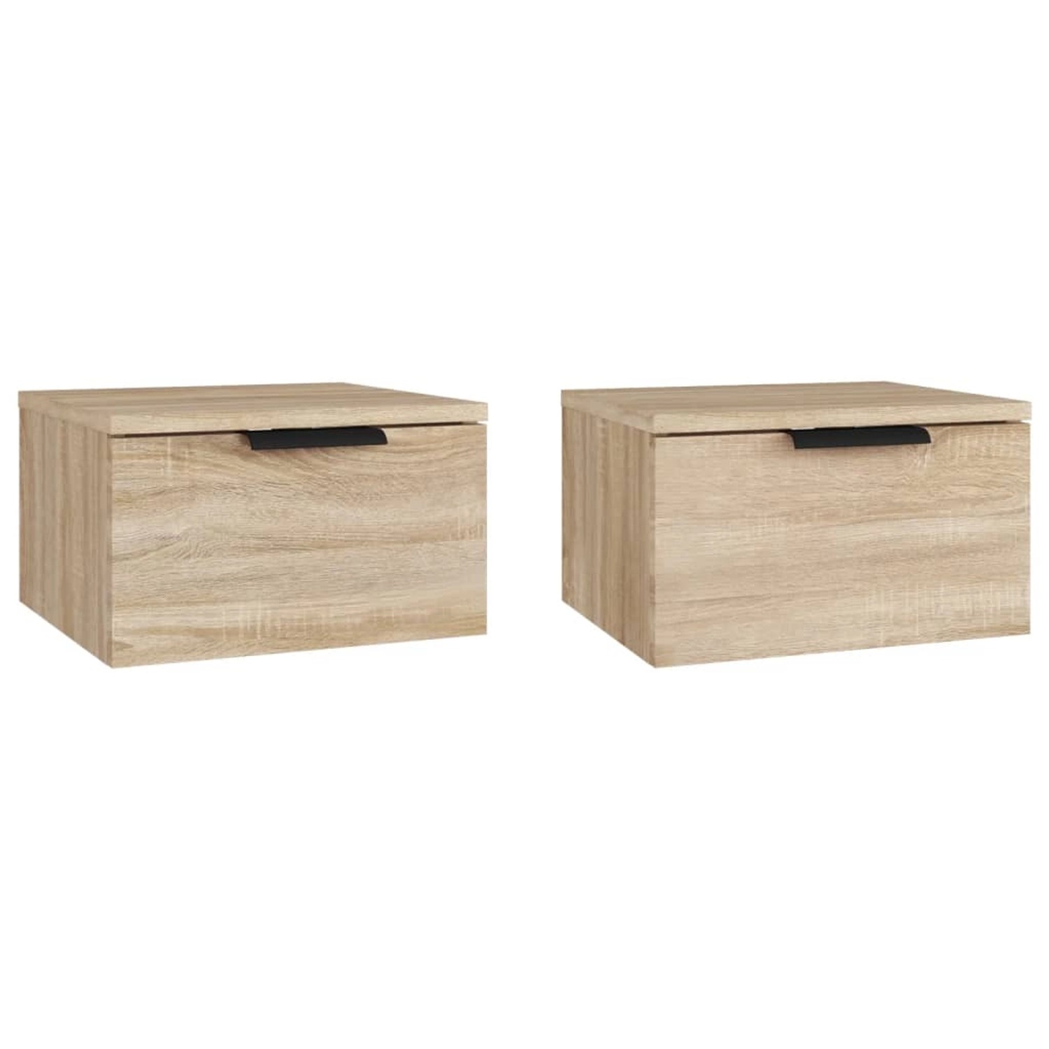 vidaXL Wand-Nachttische 2 Stk Sonoma-Eiche 34x30x20 cm