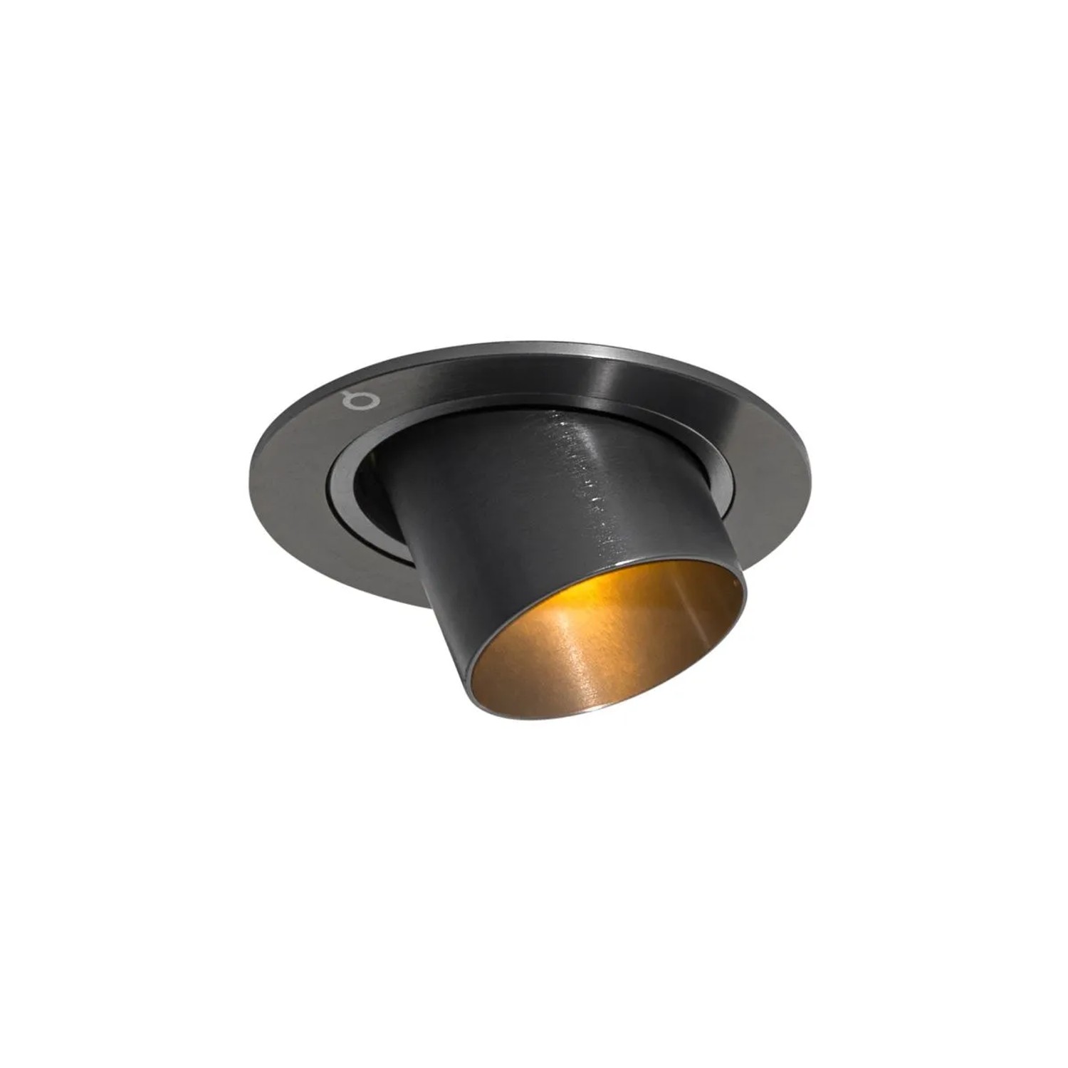 QAZQA Moderner Einbaustrahler Gunmetal GU10 35 mm Rund Schwenkbar Installa