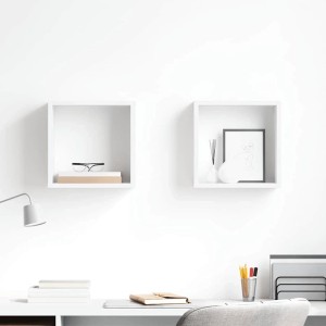 vidaXL Würfelregale 2 Stk Weiß 30x15x30 cm 806998