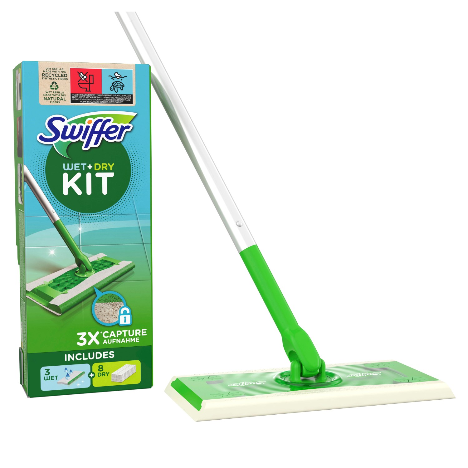 P&G Starter-Set Swiffer Bodenwischer und Tücher