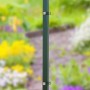 Grüner Solid Eckpfosten aus Stahl für Stab- und Doppelstabmatten, 125x4x4 cm.
