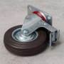 Wiltec Transportrollen Set 125Mm 100Kg 2X Doppelstopp-Lenkrolle 2X Lenkrolle_5