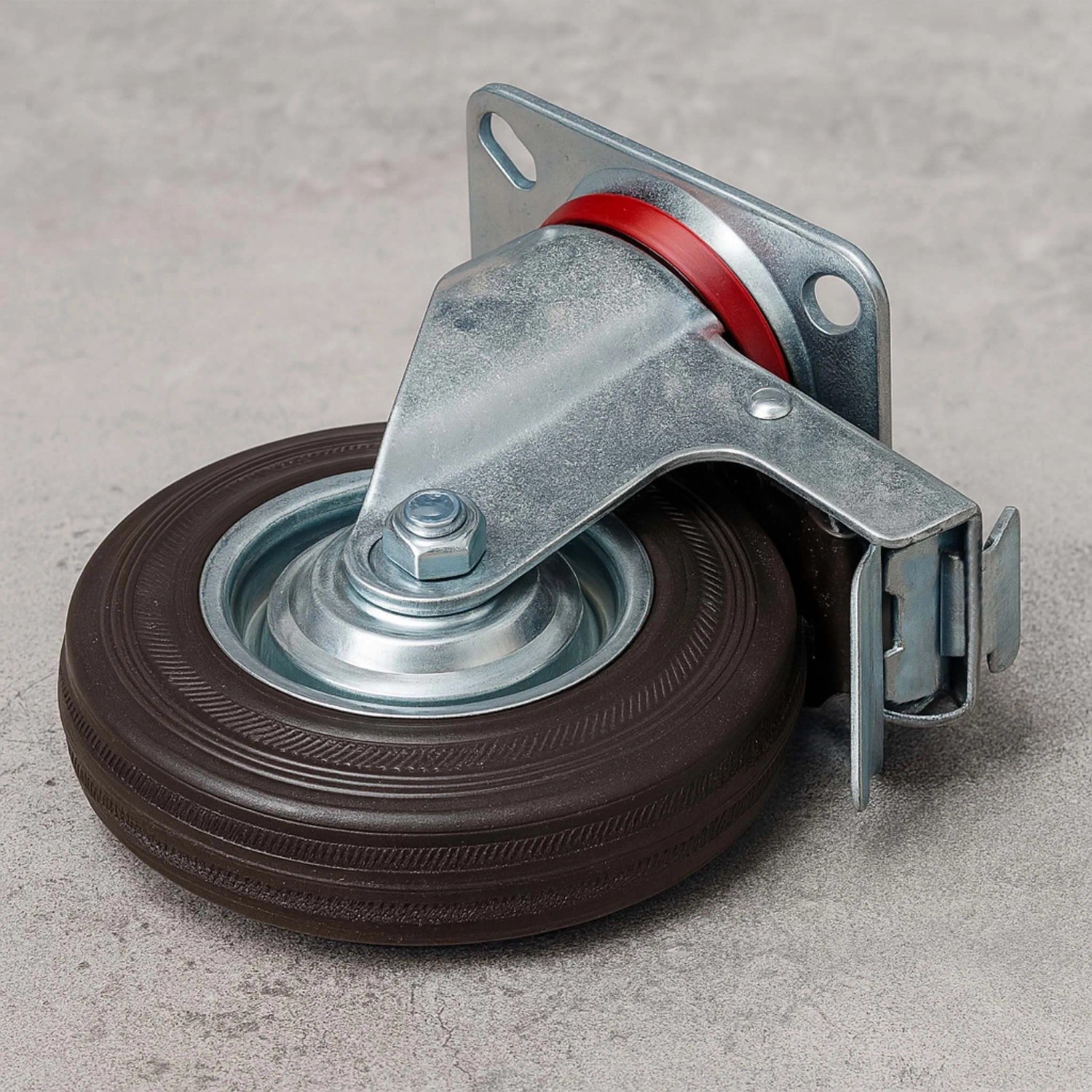 Wiltec Transportrollen Set 125Mm 100Kg 2X Doppelstopp-Lenkrolle 2X Lenkrolle_5