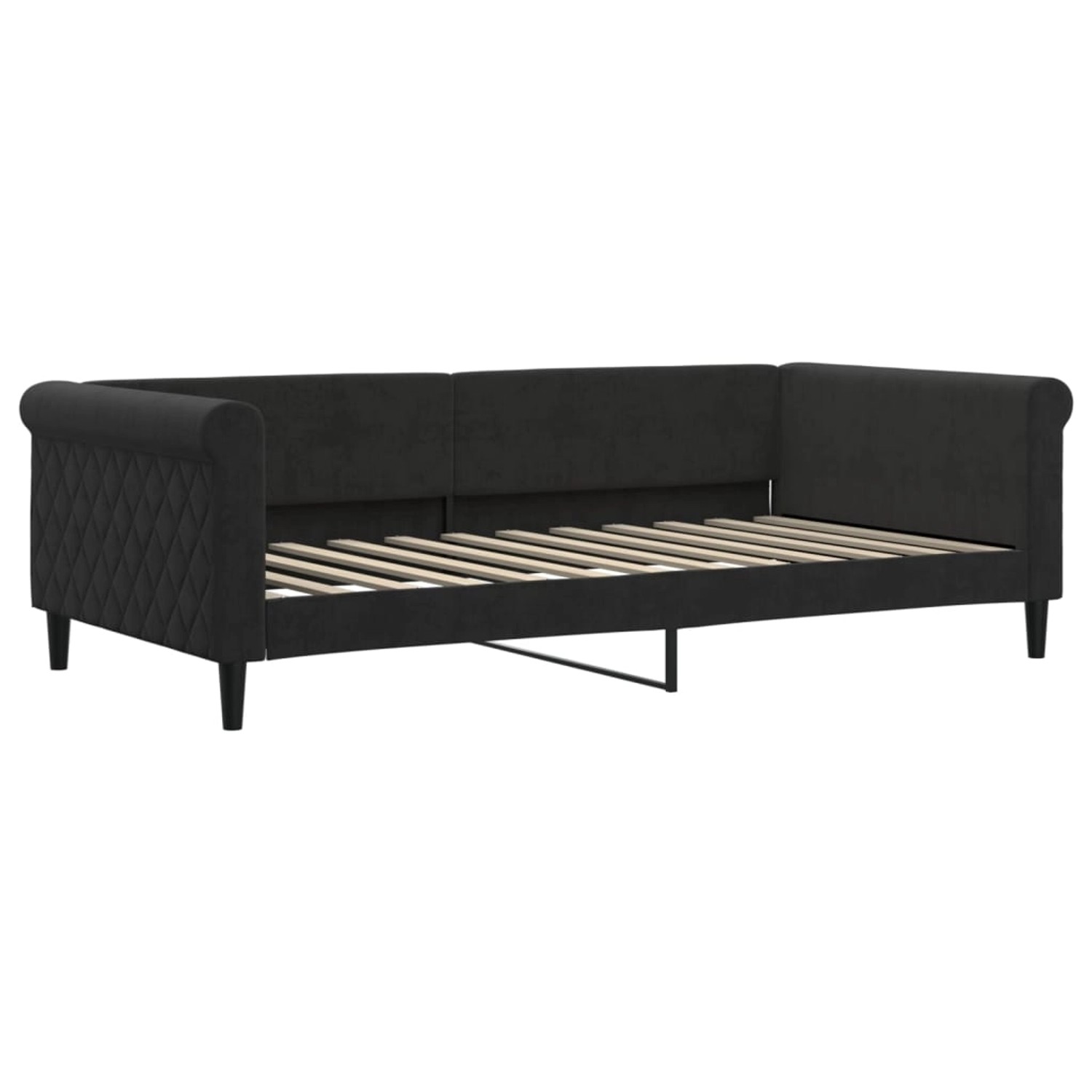 vidaXL Tagesbett Schwarz 100x200 cm Samt1898981