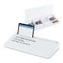 Relaxdays Schreibtischorganizer Kunststoff Glas Weiß Mit Whiteboard 40 cm x 18 cm x 5,5 cm 1 kg