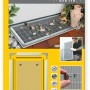 Schellenberg Lichtschachtabdeckung 55x110cm aus Aluminium zum Schutz vor Laub und Insekten.