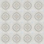 Cersanit Bodenfliese Albergo Clue Patchwork Grau, matte Feinsteinzeugfliese mit floralem Muster, 42x42 cm.