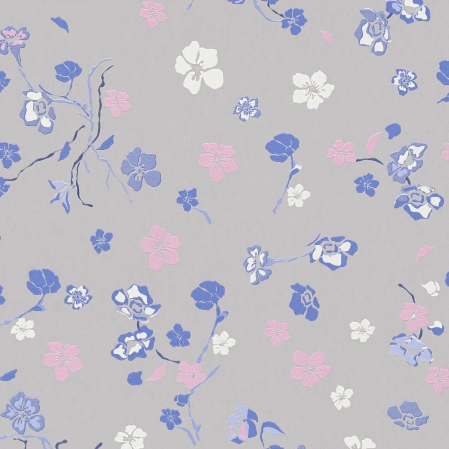 Tadessi Tapete Floral M1-No.4123 Vliestapete in Grau