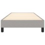 Hellgraues vidaXL Boxspringbett, 90x190 cm, Stoffbezug und Holzlattenrost.