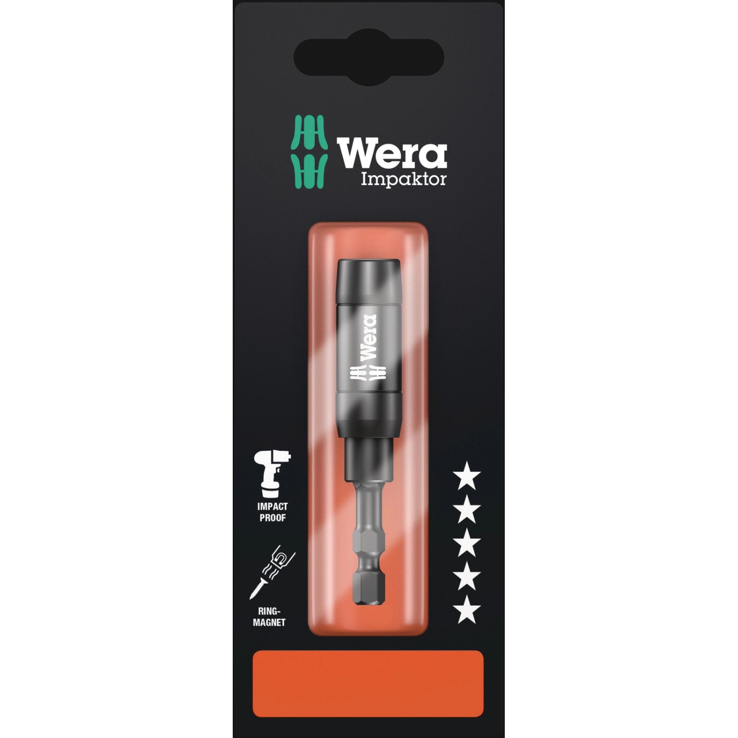Wera Bit-Halter Impaktor 897/4 mit Ringmagnet und Sprengring