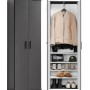 mokebo Garderobenschrank "Der Lange" in Anthrazit, mit Fächern und Kleiderstange.