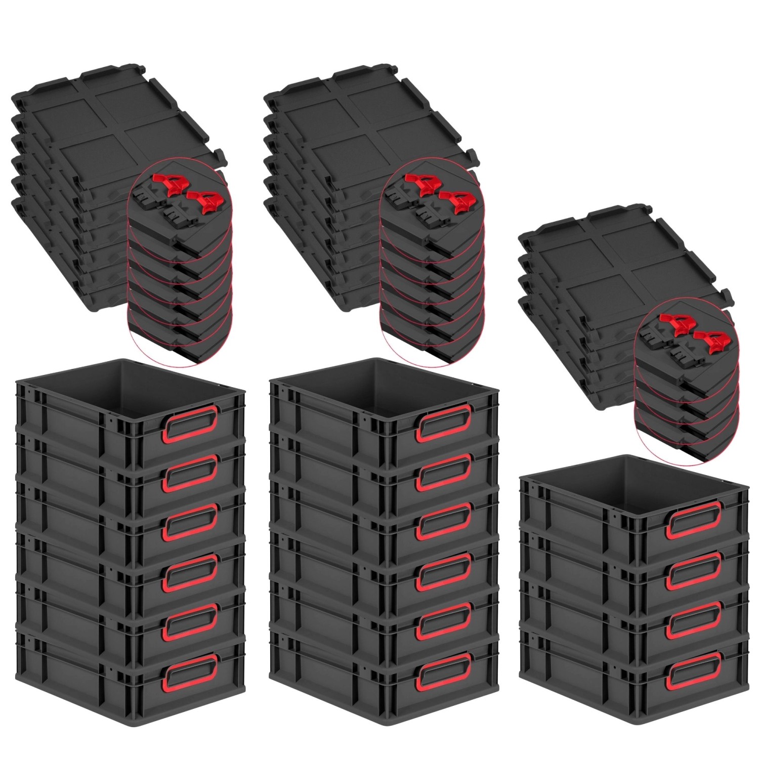 PROREGAL SuperSparSet 16x Eurobox Nextgen Color Mit Scharnierdeckel HxBxT 1 günstig online kaufen