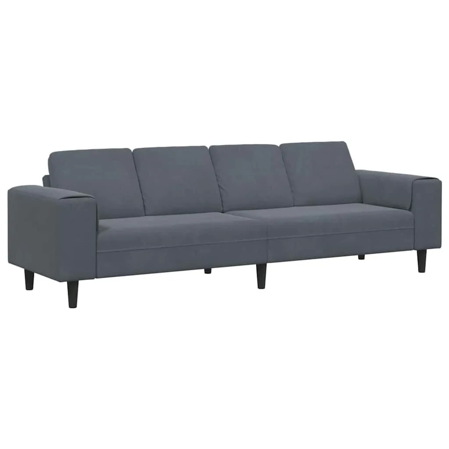vidaXL Wohnzimmer Couch Dunkelgrau 250 x 77 x 76 cm 3335092