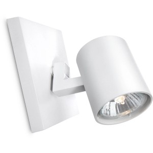 Weißer Philips Runner Spot mit GU10 Fassung, schwenkbar für flexible Beleuchtung.